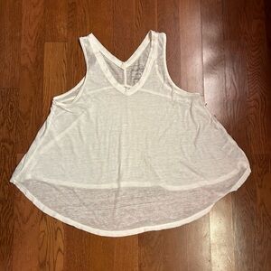 Free People super sheer, super comfy wide v-neck tank top. Size medium
